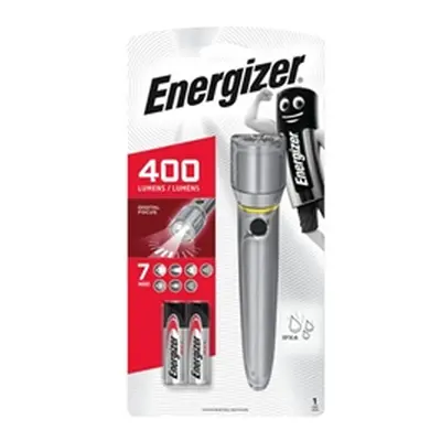 Energizer Metal Pocket Size LED Torch 25 Hour Run Time 2AA Silver