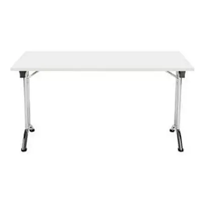 Allegro Folding Table 1400x700 Chrome Frame White top Ref OUFT1470CRWH