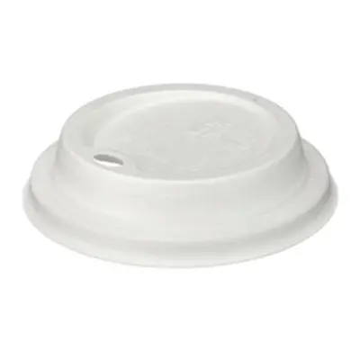 Moulded Fibre Coffee Cup Lid 12 to 16oz White (Pack of 1000) D06032