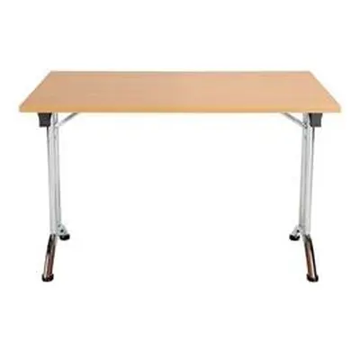 Allegro Folding Table 1200x800 Chrome Frame Beech top OUFT1280CRBE2