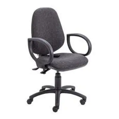 Calypso Ergo Chair With Fixed Arms - Charcoal - CH2810CH+AC1002