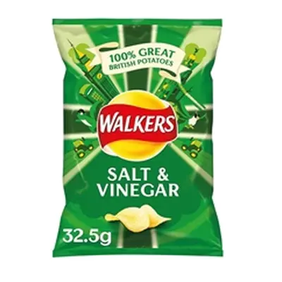 Walkers Salt and Vinegar Crisps 32.5g (32 pack) 121795