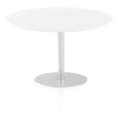 Italia 1200mm Poseur Round Table White Top 725mm High Leg