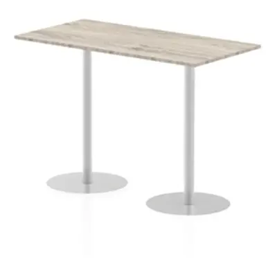 Italia 1600x800mm Poseur Rectangular Table Grey Oak Top