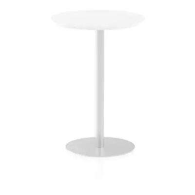 Italia 600mm Poseur Round Table White Top 1145mm High Leg