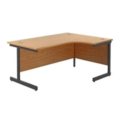 1800X1200 Single Upright Right Hand Radial Desk Nova Oak-Black