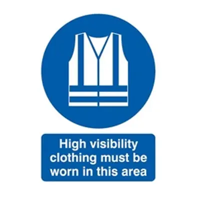 Safety Sign High Visibility Clothing Must be Worn A4 PVC