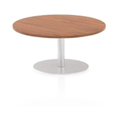 Italia 1000mm Poseur Round Table Walnut Top 475mm High Leg