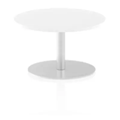 Italia 600mm Poseur Round Table White Top 475mm High Leg