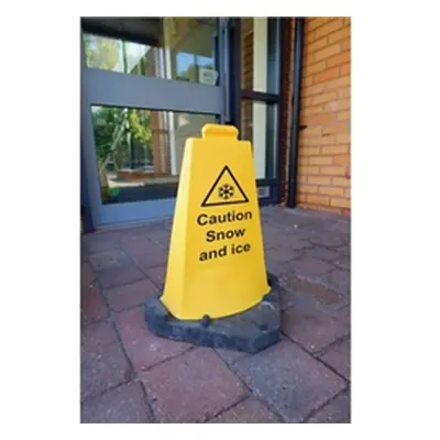 2-Sided Winter Hazard Cone Yellow 427052