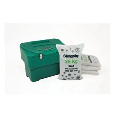 Salt and Grit Bin with Optional Locking Green 115L 395098