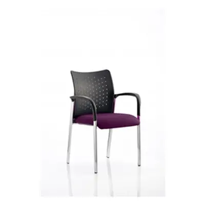 Academy Visitor Chair Purple Colour Seat With Arms - KCUP0008