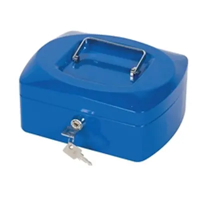 Q-Connect Cash Box 8 Inch Blue Ref KF02623