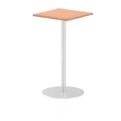 Italia 600mm Poseur Square Table Beech Top 1145mm High Leg