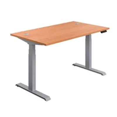 Economy Sit Stand Desk 1800 X 800 Beech-Silver