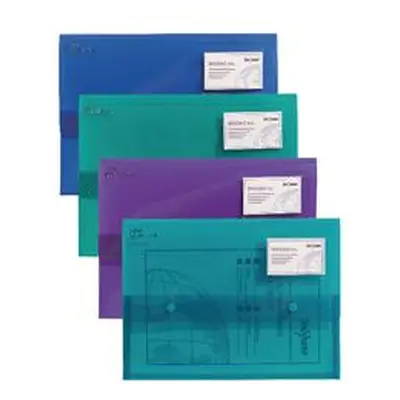 Snopake PolyPlus Electra Wallet A4 Assorted (5 Pack)