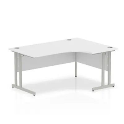 Impulse Cantilever 1600 Right Hand Crescent Desk White - I