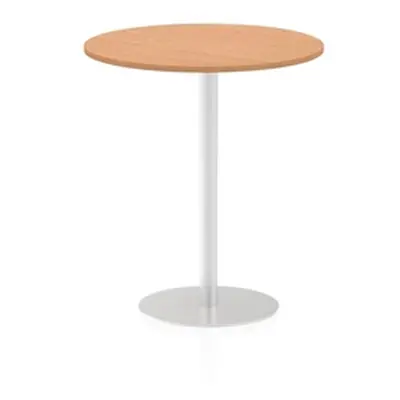 Italia 1000mm Poseur Round Table Oak Top 1145mm High Leg