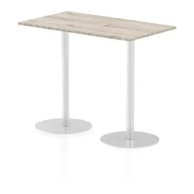 Italia 1400x800mm Poseur Rectangular Table Grey Oak Top