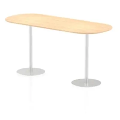 Italia 2400mm Poseur Boardroom Table Maple Top 1145mm High Leg