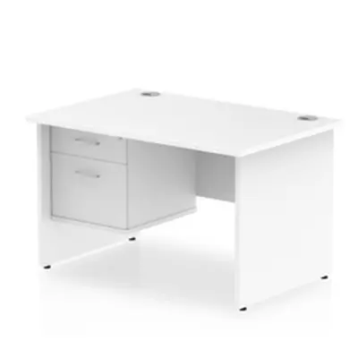 Impulse 1200 Rectangle Panel End Leg Desk White 1 x 2 - MI002250