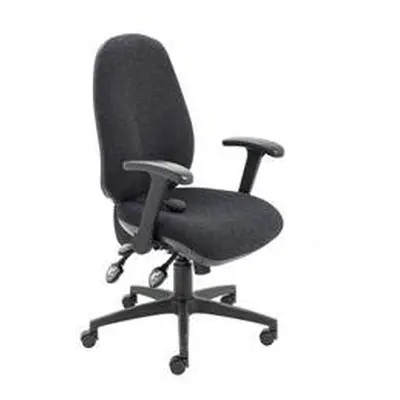 Maxi Ergo Chair With Folding Arms - Charcoal - CH0808CH+AC1082