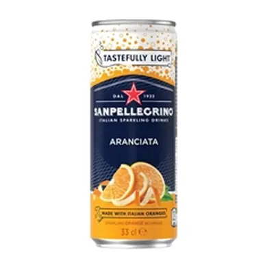 San Pellegrino Aranciata Orange 330ml Can (Pack of 24) 12516073