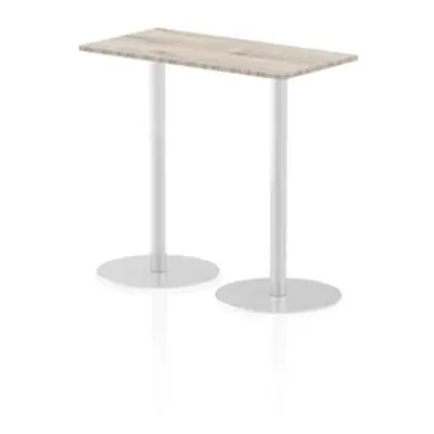 Italia 1200x600mm Poseur Rectangular Table Grey Oak Top