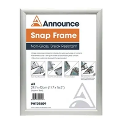 Announce Aluminium Snap Frame A3 PHT01809