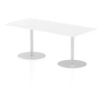 Italia 1800 x 800mm Poseur Rectangular Table White Top 725mm High Leg