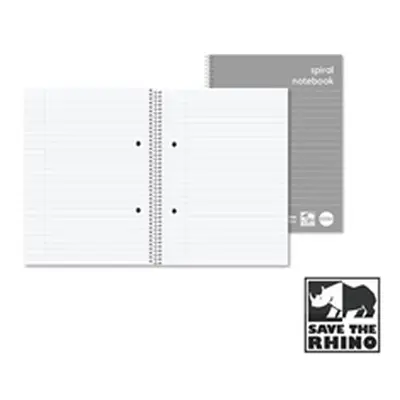 RHINO A5+ Spiral Notebook 160 Pages 8mm Lined with Margin