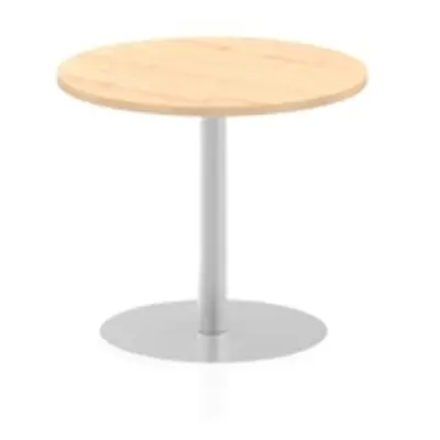 Italia 800mm Poseur Round Table Maple Top 725mm High Leg