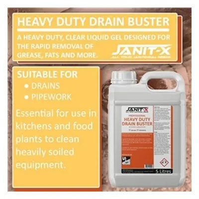 Janit-X Professional Drain Buster Sink & Pipe Unblocker 5L