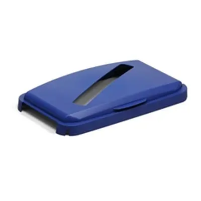 Durable DURABIN 60L Hinged Slot Lid Blue