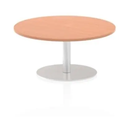 Italia 1000mm Poseur Round Table Beech Top 475mm High Leg