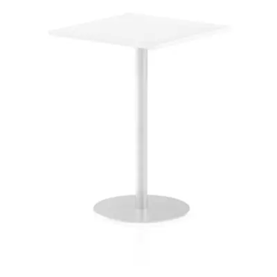 Italia 800mm Poseur Square Table White Top 1145mm High Leg