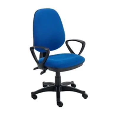 Max Comfort Blue Operator Office Chair 2 Levers with Fixed Arms