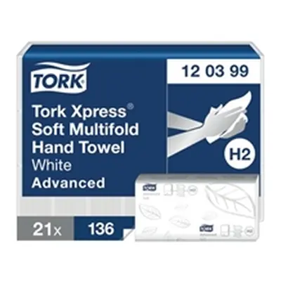 Tork Xpress Large Multifold Hand Towels (Pack of 2856) 120399