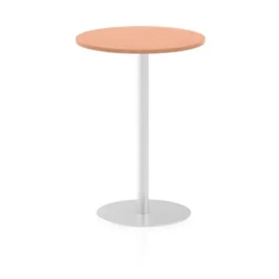 Italia 600mm Poseur Round Table Beech Top 1145mm High Leg