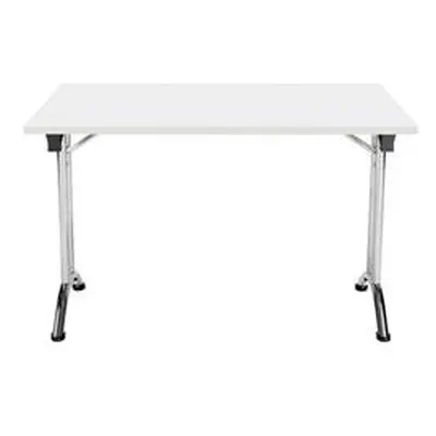 Allegro Folding Table 1200x700 Chrome Frame White top Ref OUFT1270CRWH