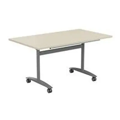 Allegro Table 1200 X 700 - Maple Top and Silver Legs Ref OTT1270SVMA