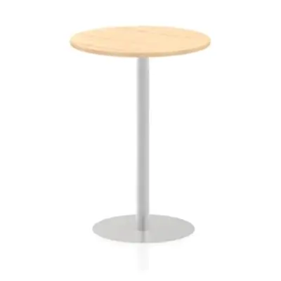 Italia 800mm Poseur Round Table Maple Top 1145mm High Leg