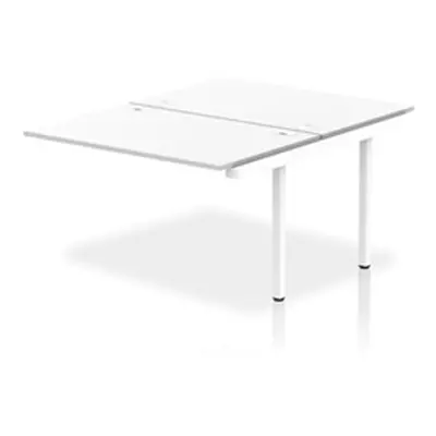 Impulse Bench B2B Ext Kit 1200 White Frame Office Bench Desk White