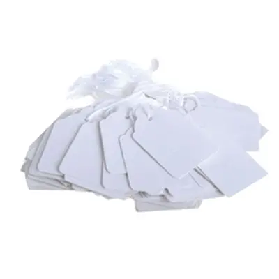 Strung Ticket 48x30mm White (1000 Pack) KF01620