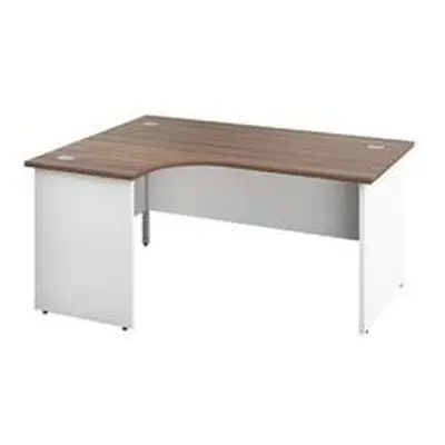 1800X1200 Panel Left Hand Radial Desk Dark Walnut-White