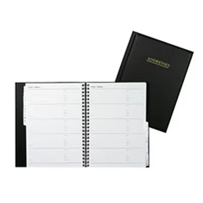 Collins Wirebound Business Address Book A5 Black