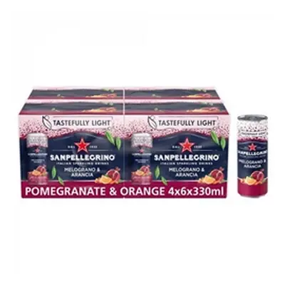 San Pellegrino Sparkling Pomegranate & Orange Cans 24x330ml