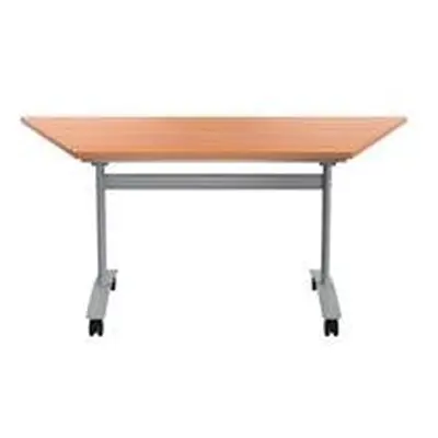 Allegro Tilting Table 1600x800-Beech top and Silver OTT1680TRAPSVBE2