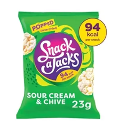 Snack a Jacks Sour Cream and Chive Rice Cakes 23g (Pack of 24)