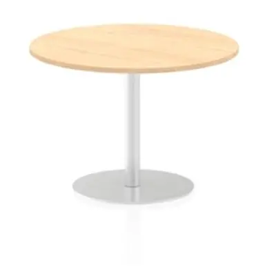 Italia 1000mm Poseur Round Table Maple Top 725mm High Leg